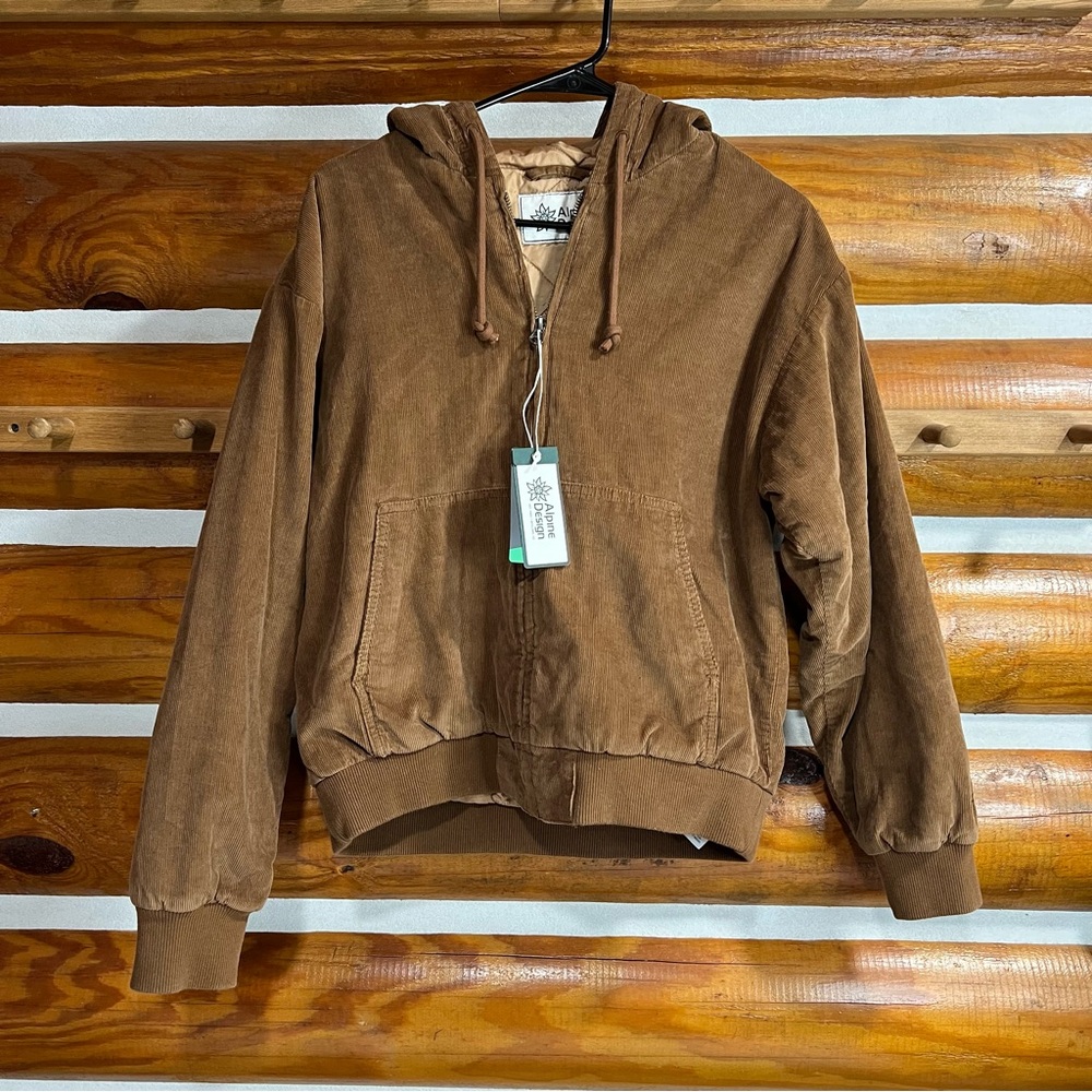 Alpine Design Women's Corduroy outside/quilted inside Roasted coffee Jacket XS‎